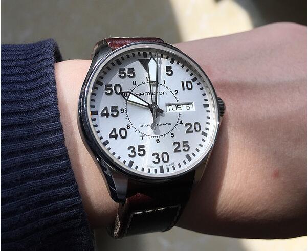 汉米尔顿khakiaviation卡其航空pilotautoh64425555男士机械腕表