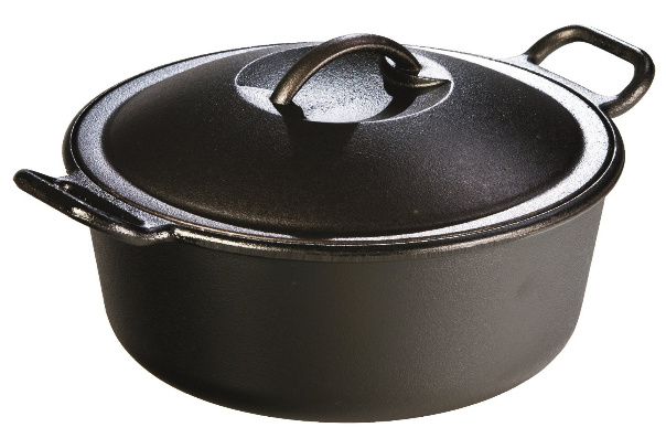 lodge洛奇p10d3铸铁荷兰带盖煮锅4夸脱