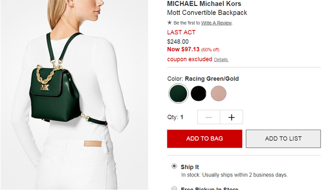 Michael kors mott hot sale convertible backpack