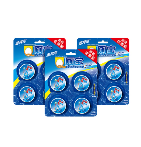 28.85元包邮！蓝月亮 Q厕宝 自动冲洗洁厕剂 50g*12块