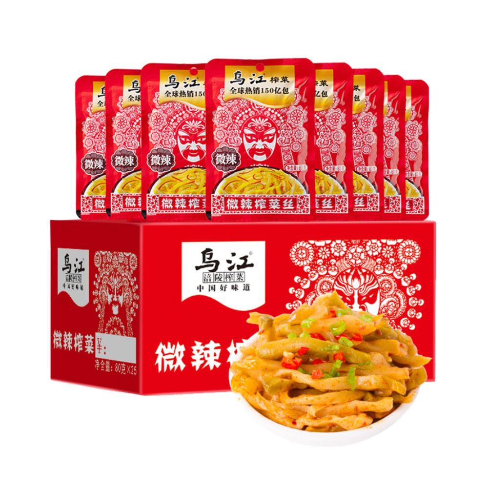 乌江微辣榨菜80g*25袋小箱装家庭家用