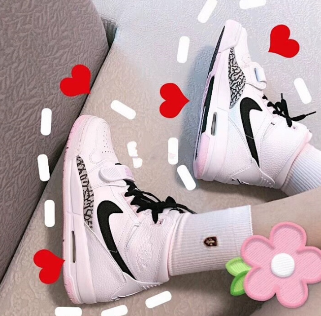 jordanlegacy312aj仙女樱花粉色中童款篮球鞋