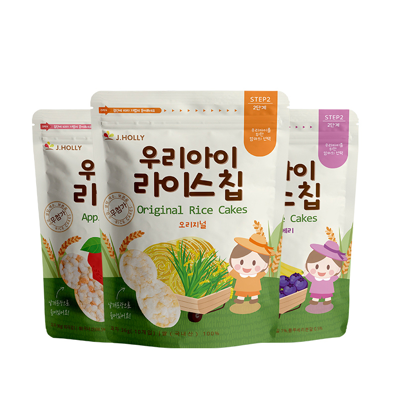 拍3件！韩国进口家禾丽宝宝辅食米饼