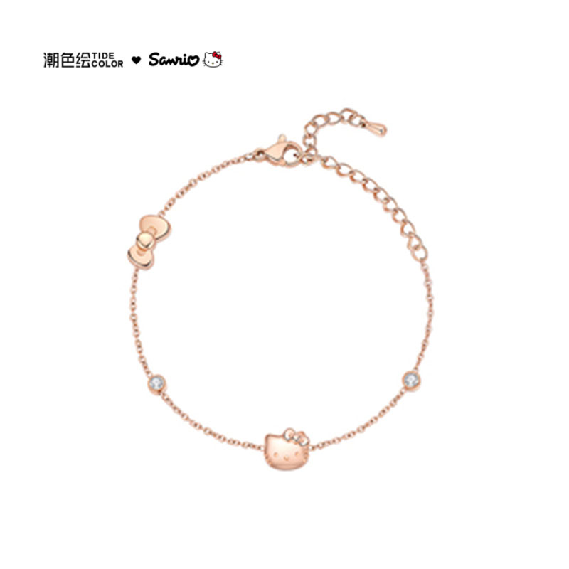 潮色绘x三丽鸥联名凯蒂猫手链