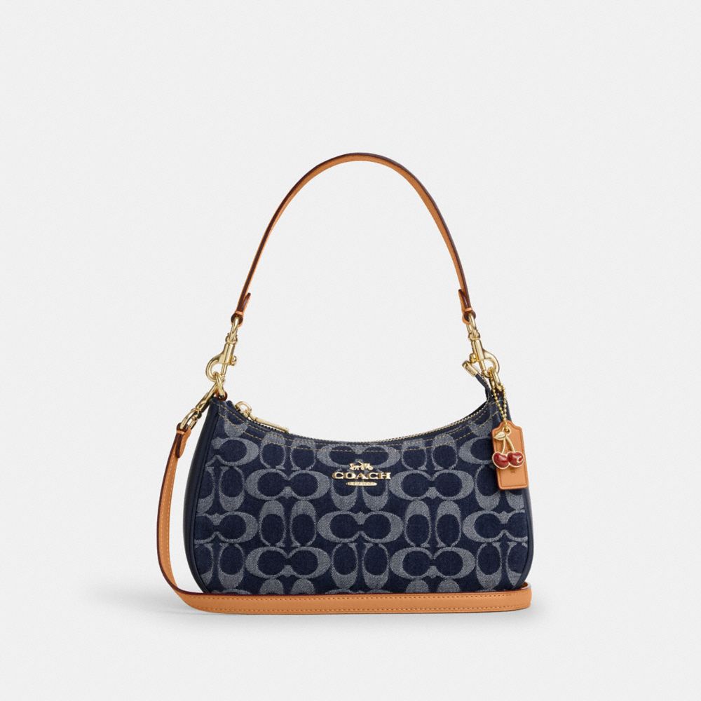 coach teri shoulder bag in signature denim CAF82-IMXIA