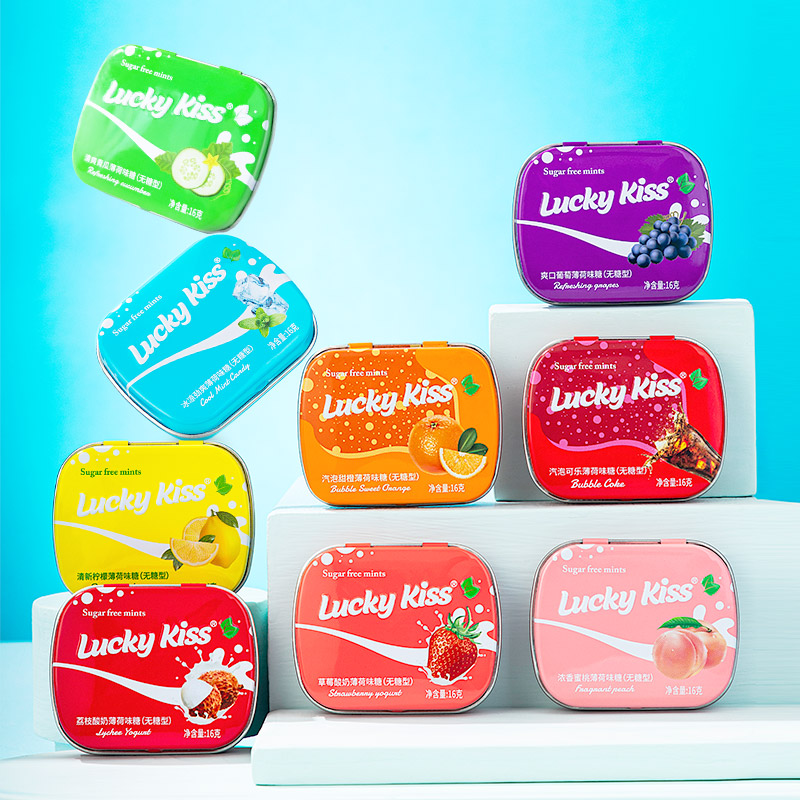 【拍7件】luckykiss无糖薄荷糖7盒