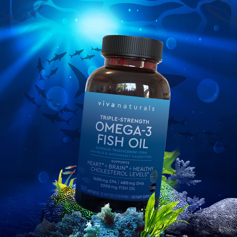 Viva美国进口成人深海鱼油软胶囊180粒
