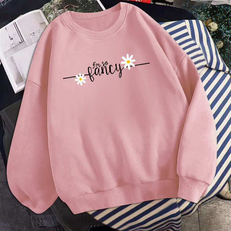 2022新春薄款圆领卫衣女薄款卫衣上衣女