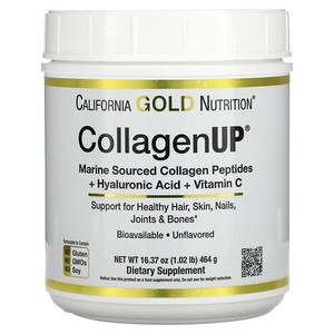 California Gold Nutrition, CollagenUp，海洋水解胶原蛋白 + 透明质酸 + 维生素 C，原味，16.37 盎司（464 克）