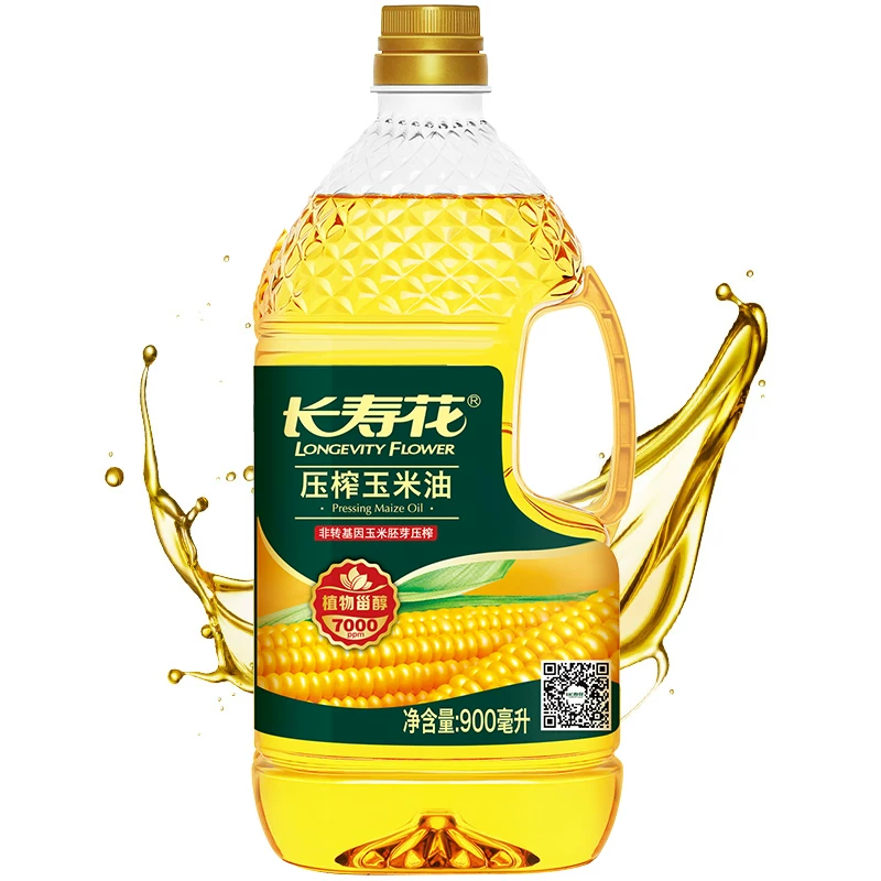 长寿花900ml非转基因压榨玉米油