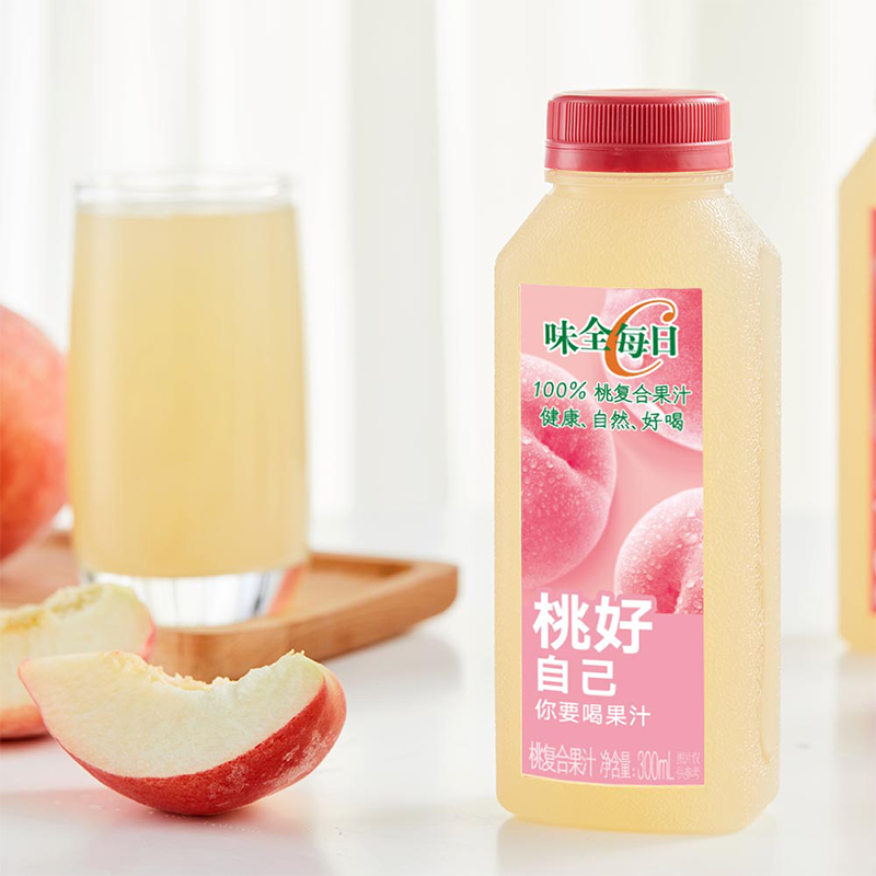 【拍2件】味全每日C桃汁300ml*12