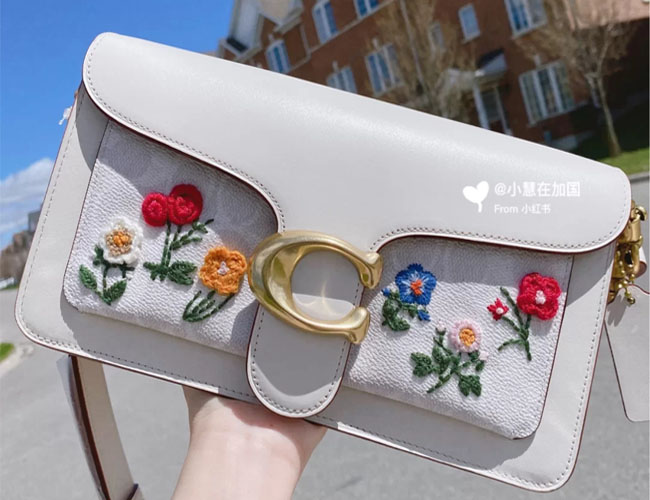 coach蔻驰tabby26刺绣小花包