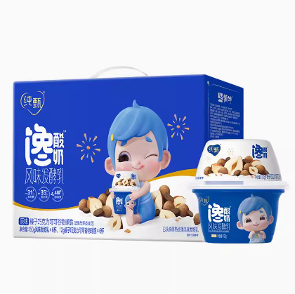14.9元！纯甄 酸奶榛子巧克力 （150g+12g）*6杯