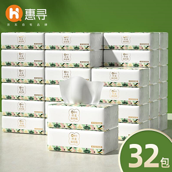 28.8元包邮！惠寻 京东自有品牌 100抽/*32包 S码