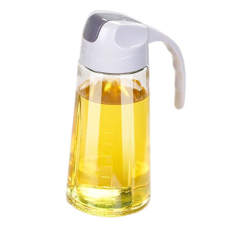 【旗舰店2个】防漏玻璃油壶自动开合大容量