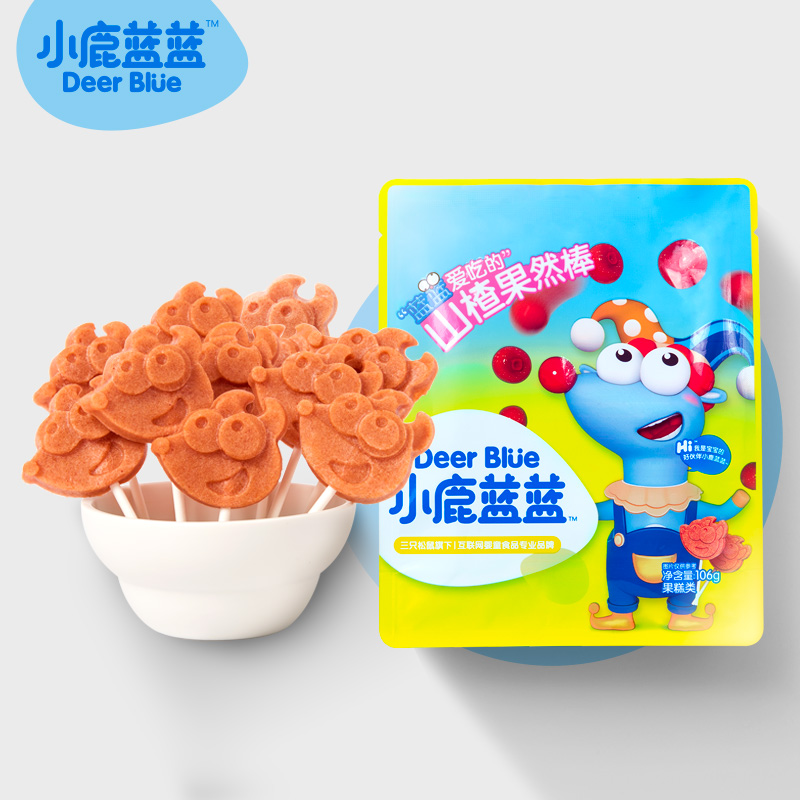 立减11.9！小鹿蓝蓝山楂棒棒糖106g*2袋