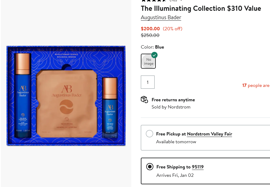 Augustinus Bader Cleanser and Cream Set Sale
