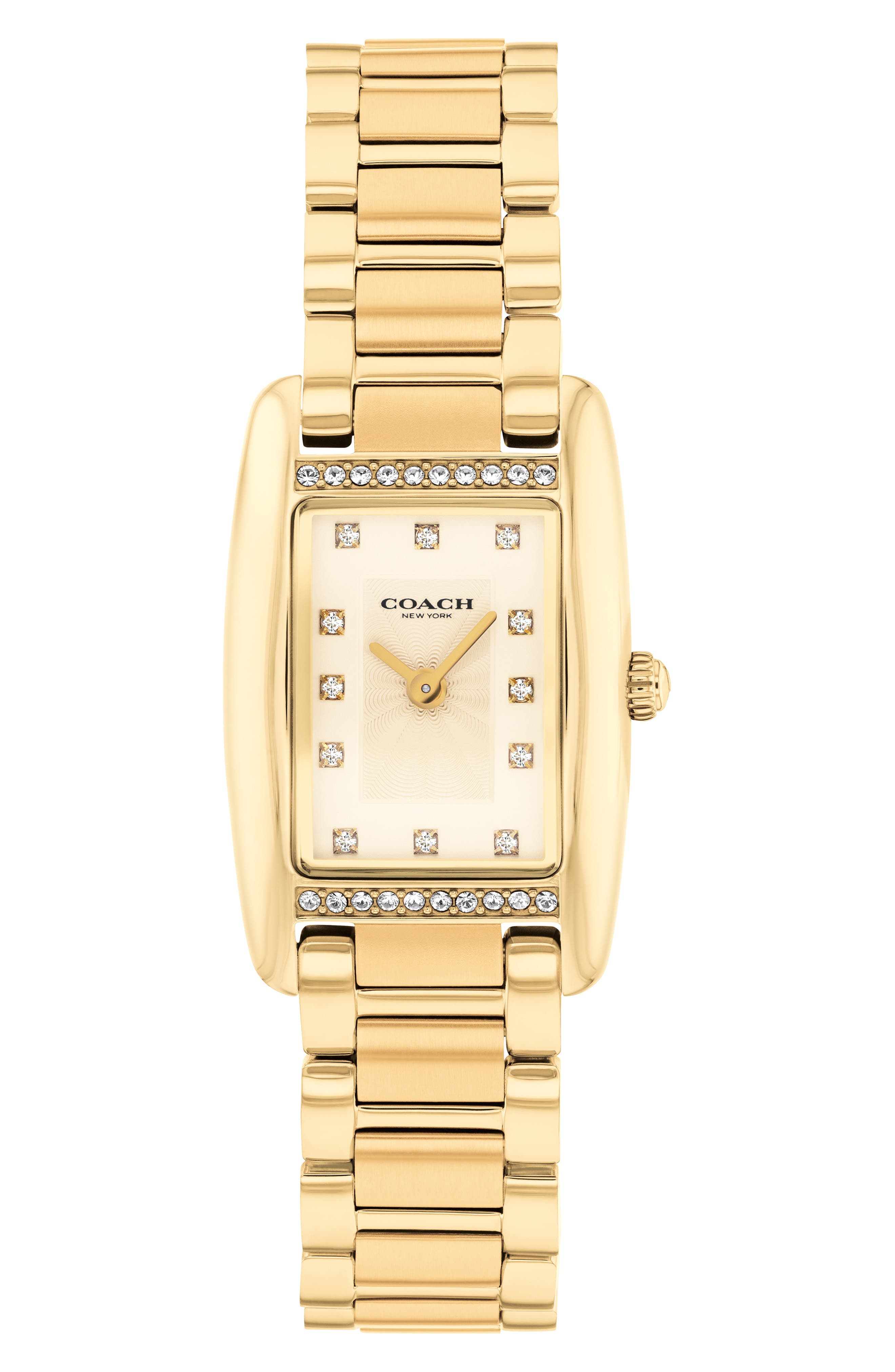 COACH Reese Crystal Rectangular Bracelet Watch, 20mm