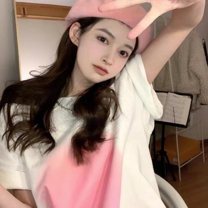 【拍3件39.9】夏季女士趣味印花宽松T恤