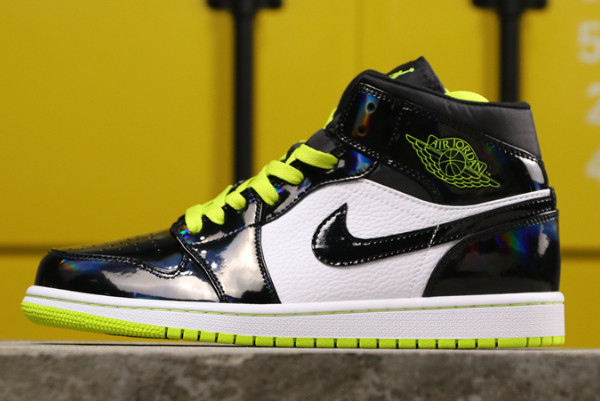 35码现货airjordan乔丹aj1湖人红蓝中童篮球鞋