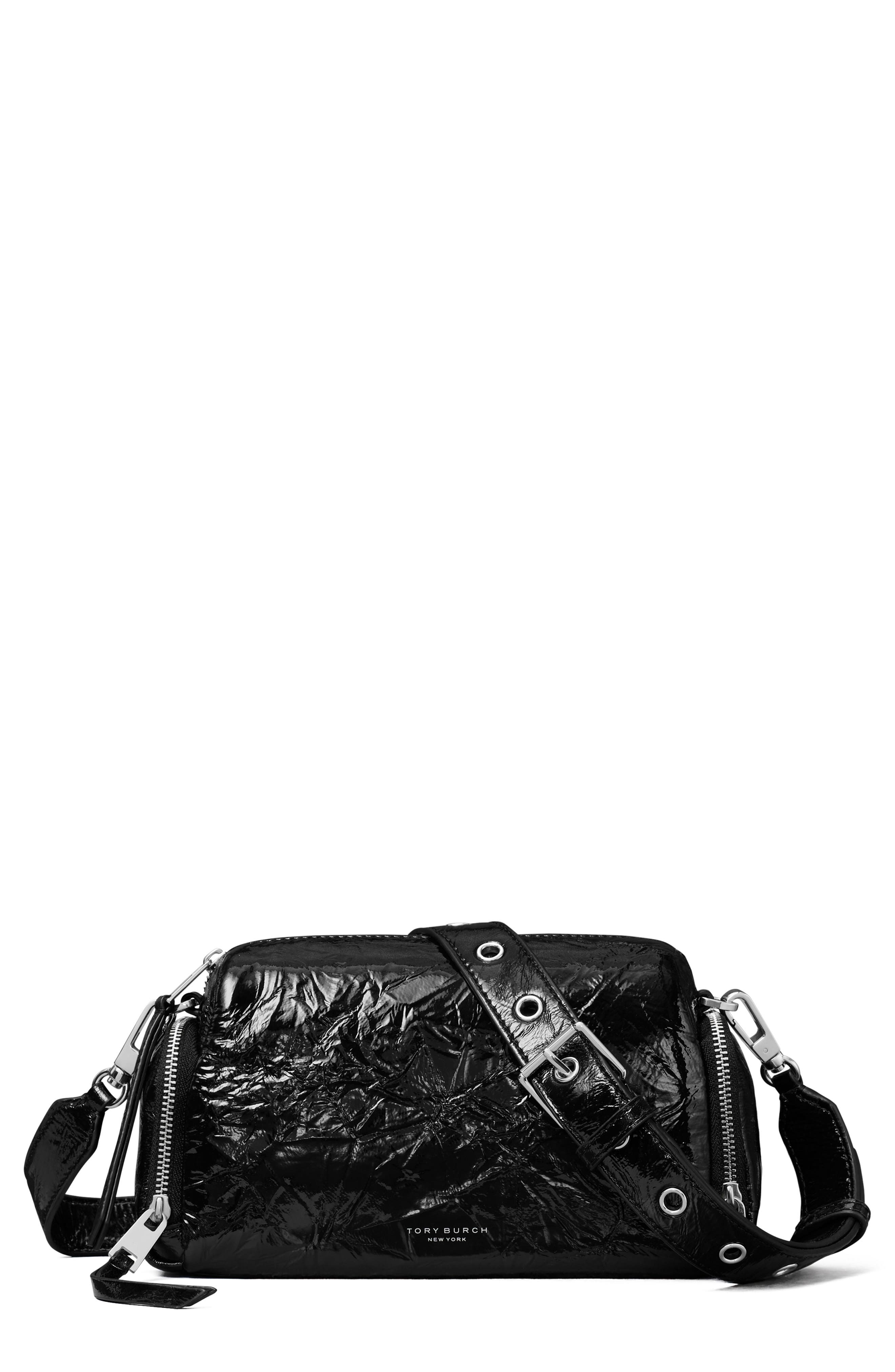 Tory Burch Perry Voyager Crinkled Patent 单肩包
