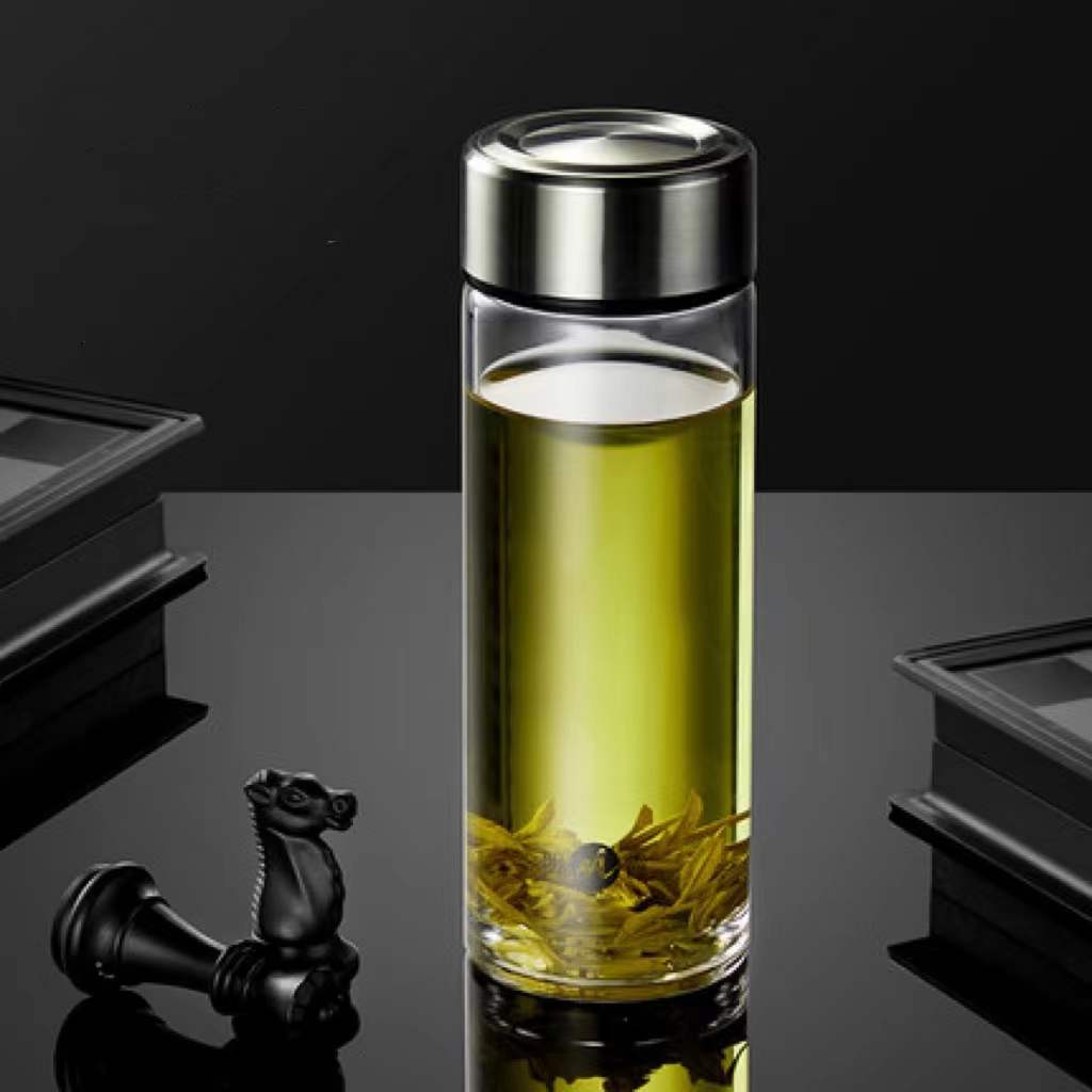 撸签到【明霞】高档便携透明玻璃杯