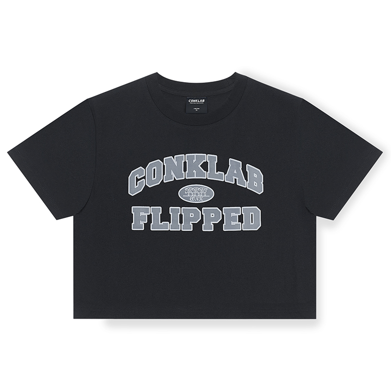 【26号蜜蜂服饰节】复古字母短款T恤