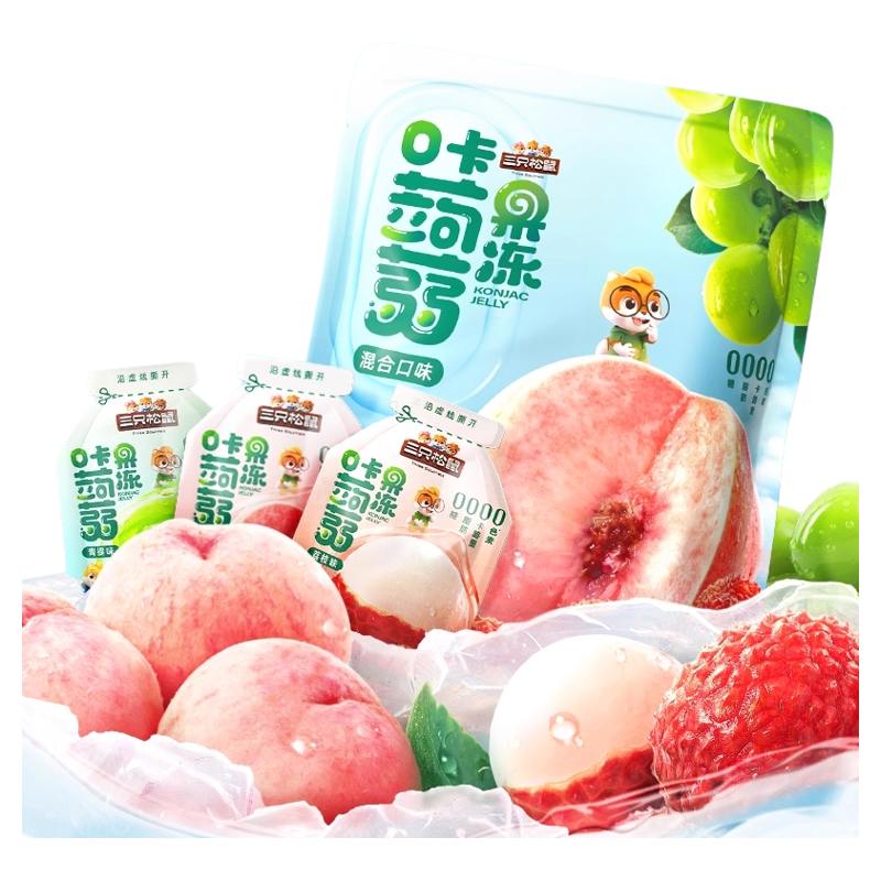 三只松鼠_混合蒟蒻果冻【约40包】480g/袋
