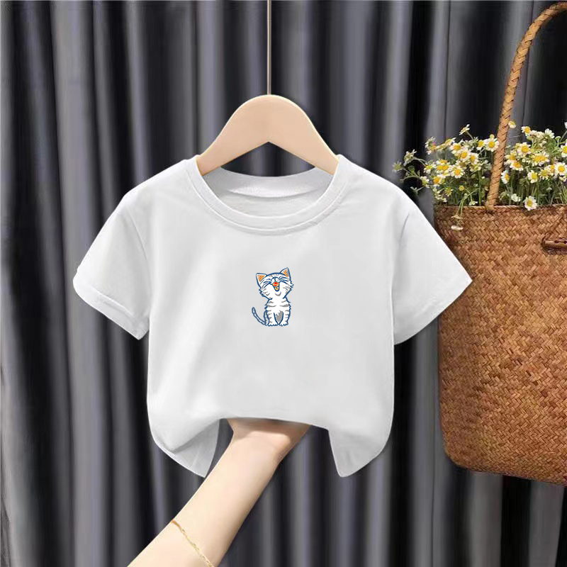 儿童短袖t恤女童纯棉打底衫