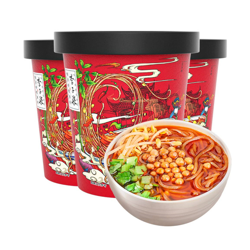 【李子柒】酸辣粉桶装红薯粉252g*3桶