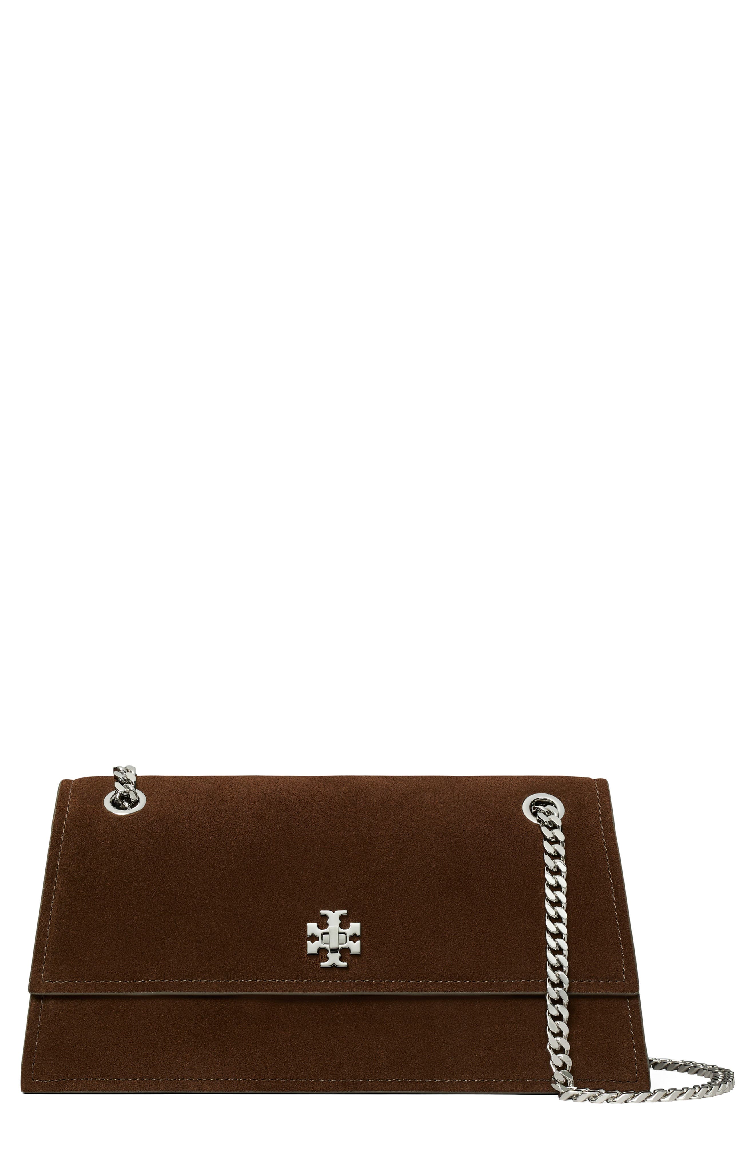 Tory Burch Kira Turnlock Suede Convertible Shoulder Bag