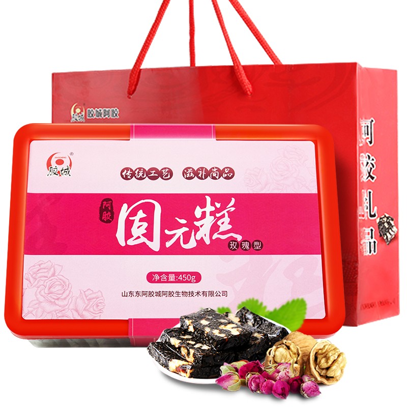 【JD旗舰店】胶城 东阿源产玫瑰固元阿胶糕 450g