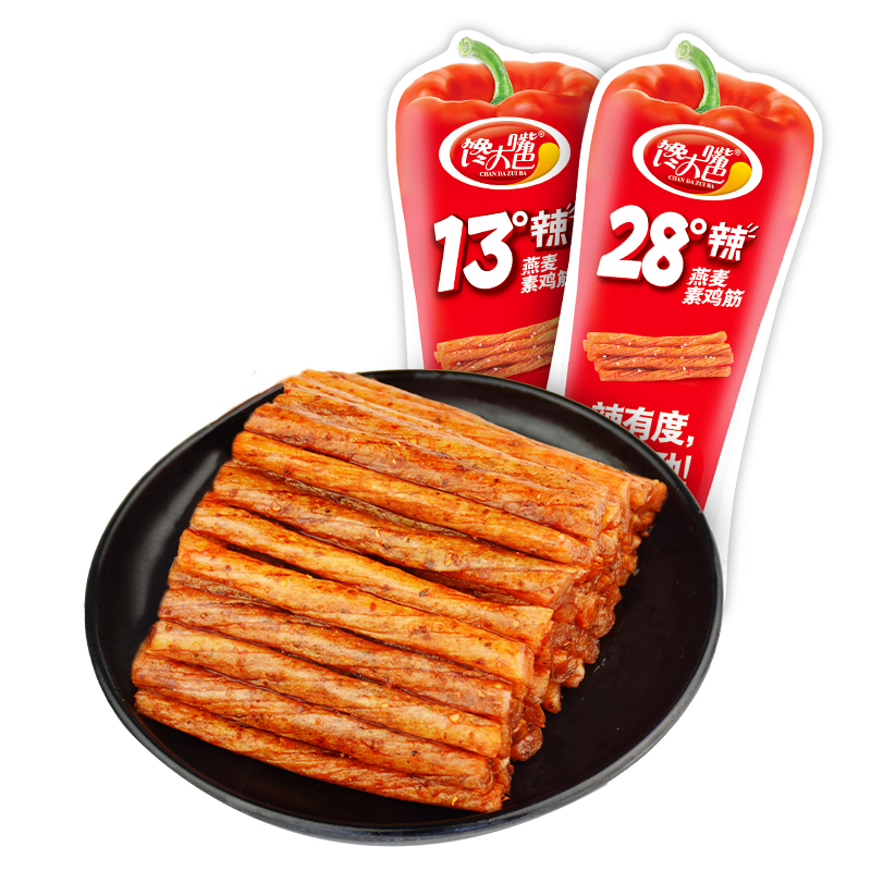 【可签到】馋大嘴巴燕麦素鸡筋8包