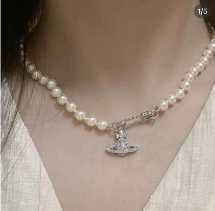 Vivienne Westwood西太后 回形针珍珠项链