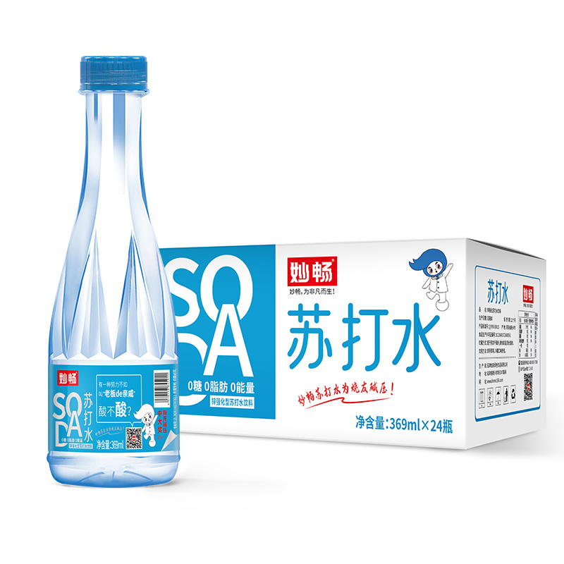 【超值6瓶】妙畅无脂苏打水369ml*6