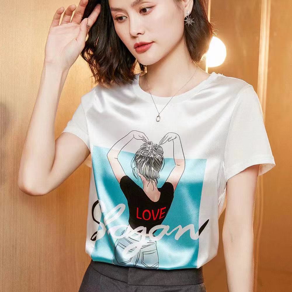 夏天必备！2022夏季真丝缎面短袖