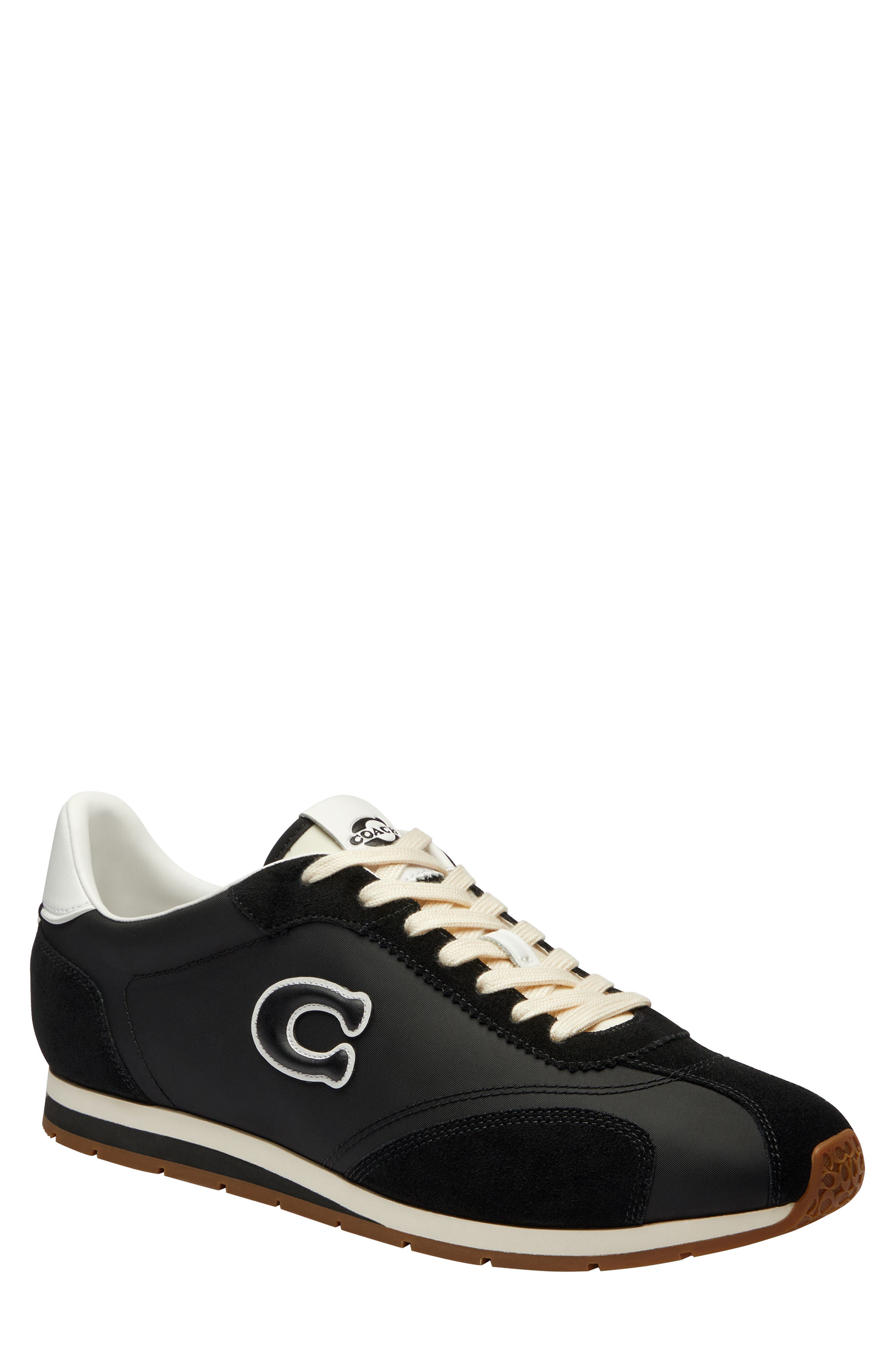 COACH Logo Mixed Media Sneaker