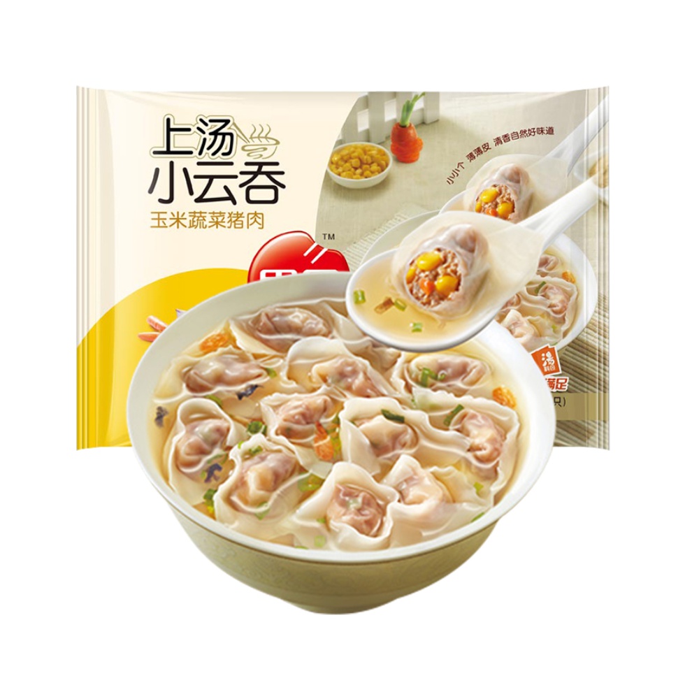 思念上汤玉米猪肉馄炖400g*4袋