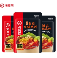 12元包邮！海底捞番茄火锅底料125g*3袋+赠脆脆角20g