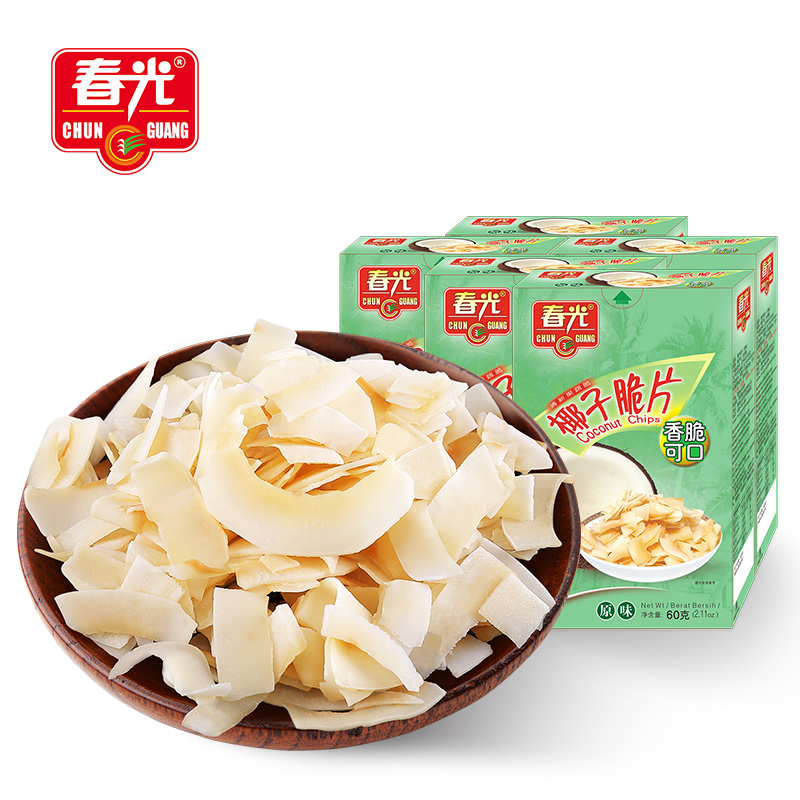 【春光】海南特产椰子脆片60g*5盒