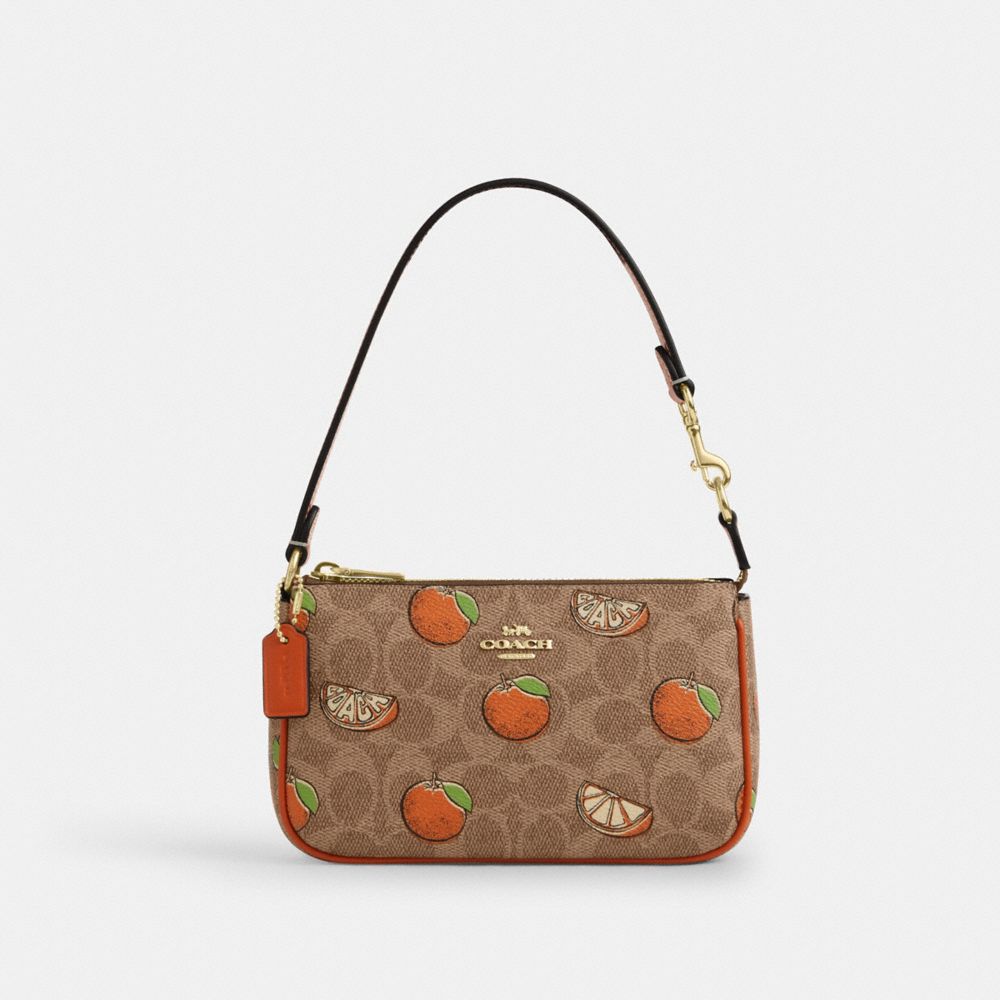 coach nolita 19 in signature canvas with orange print CAL27-IMTAM