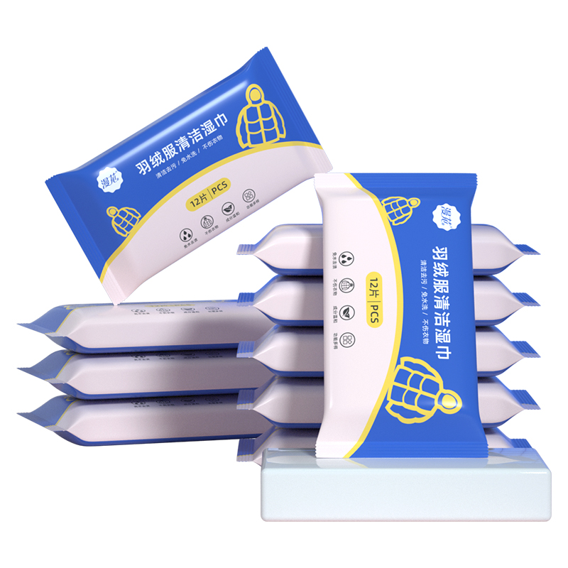 【漫花】羽绒服清洁湿巾12片*6包