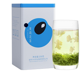 27.8元包邮！林湖飘雪  一级茉莉花茶 250g/罐