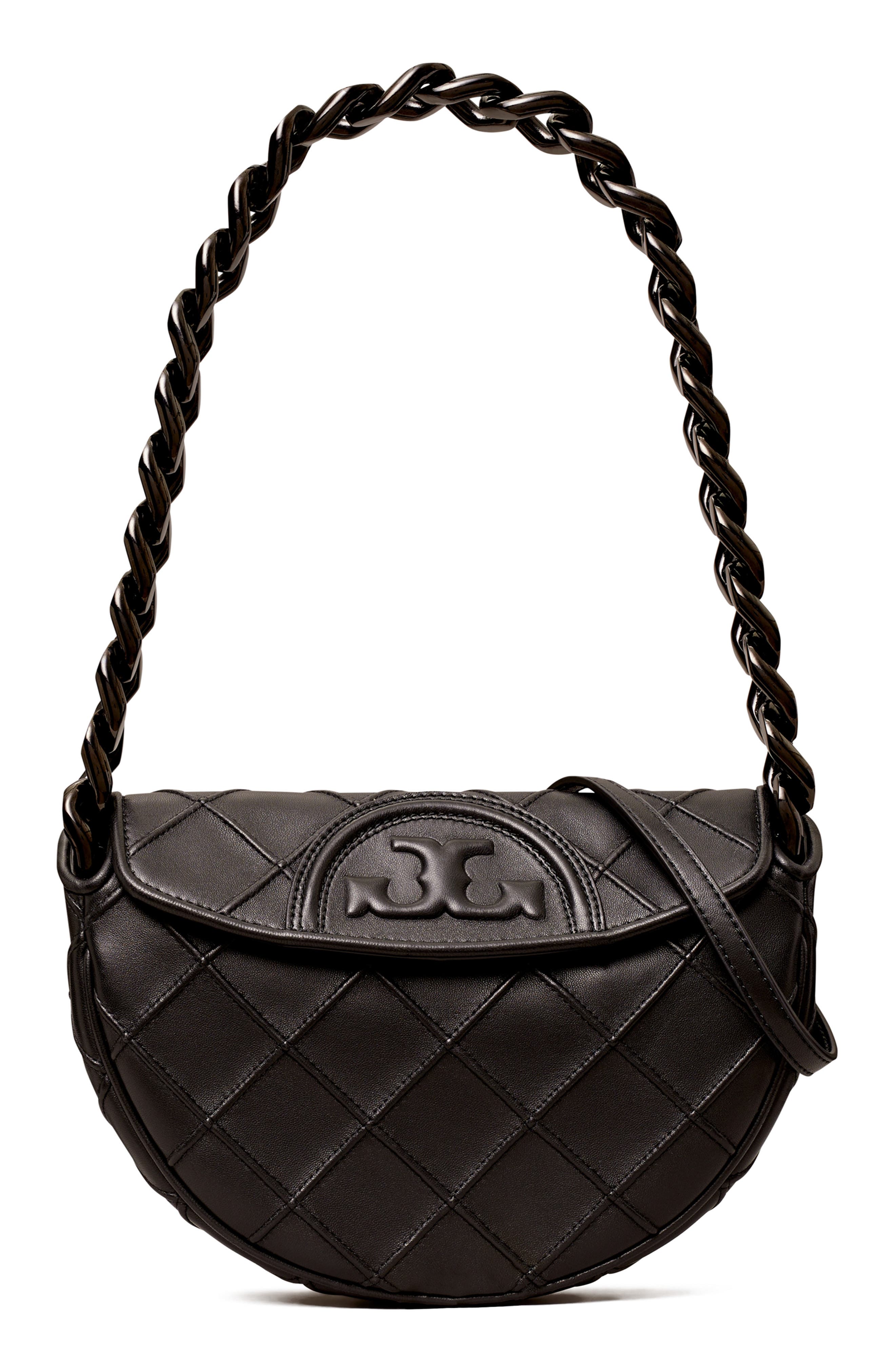 Tory Burch Mini Fleming Soft Crescent Shoulder Bag