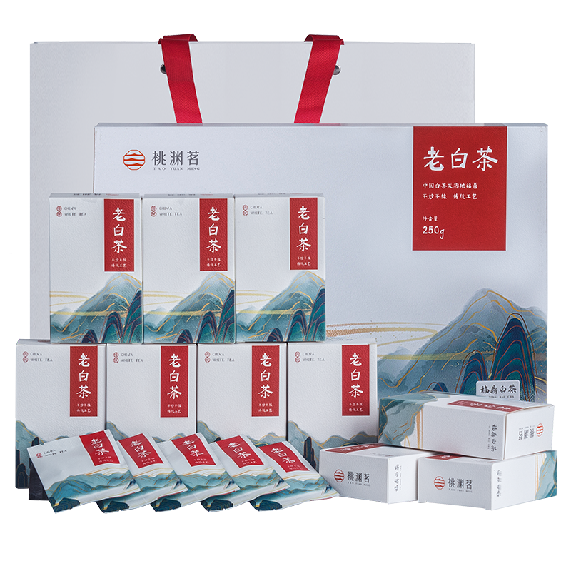 【旗舰店】桃渊茗 福鼎5年陈寿老白茶250g 礼盒装