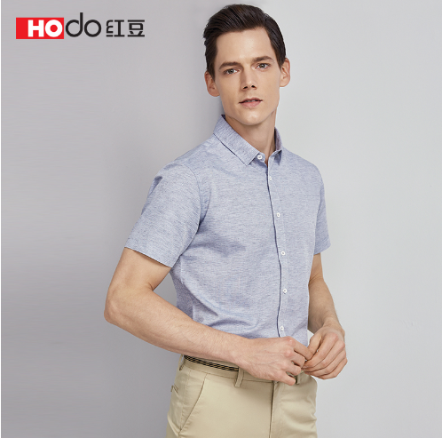 39元包邮！红豆 男士夏季休闲短袖衬衫