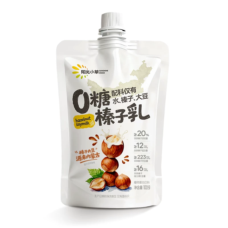 阳光小草榛子乳100g×6袋