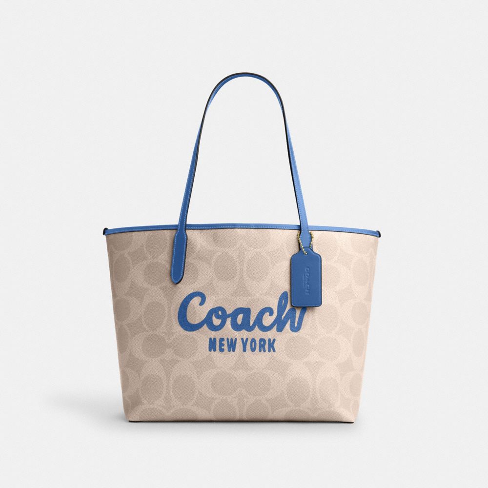 coach city tote bag with coach graphic CY705-IMXIG