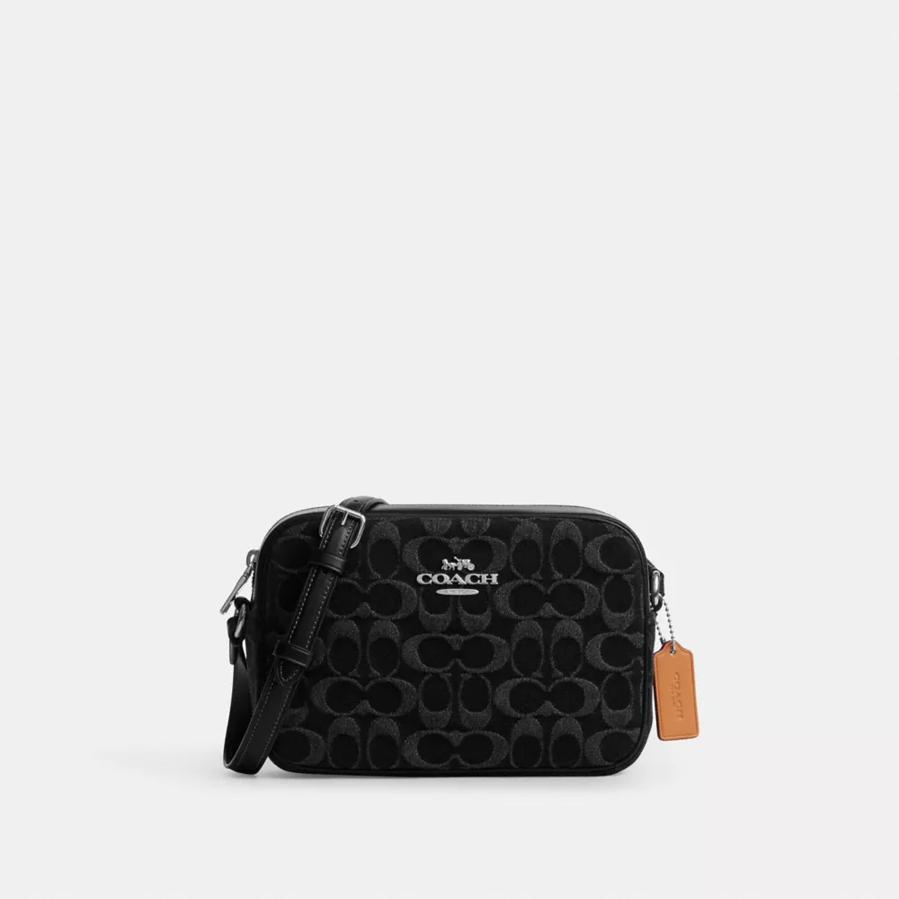 coach jamie camera bag in signature denim CDE89-SV/BK