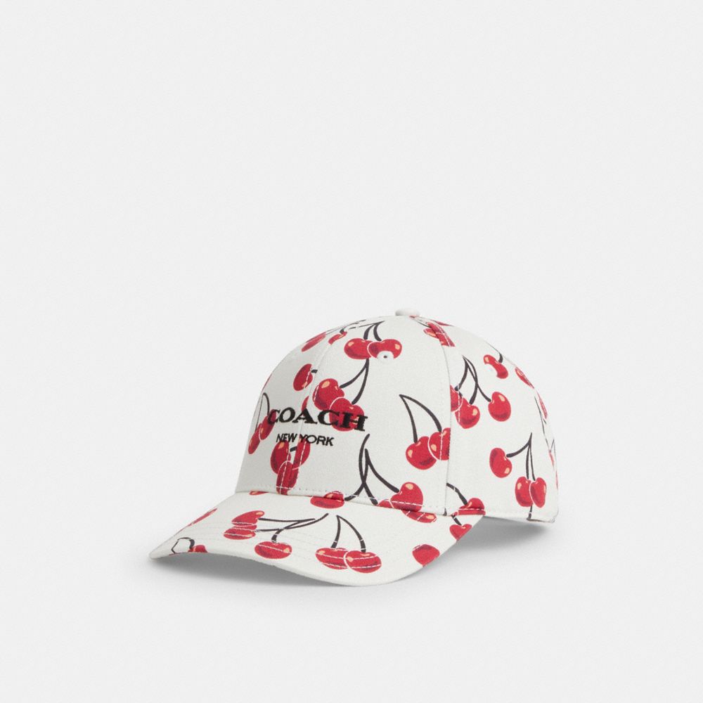 coach cherry swirl print baseball hat CZ554-N0T